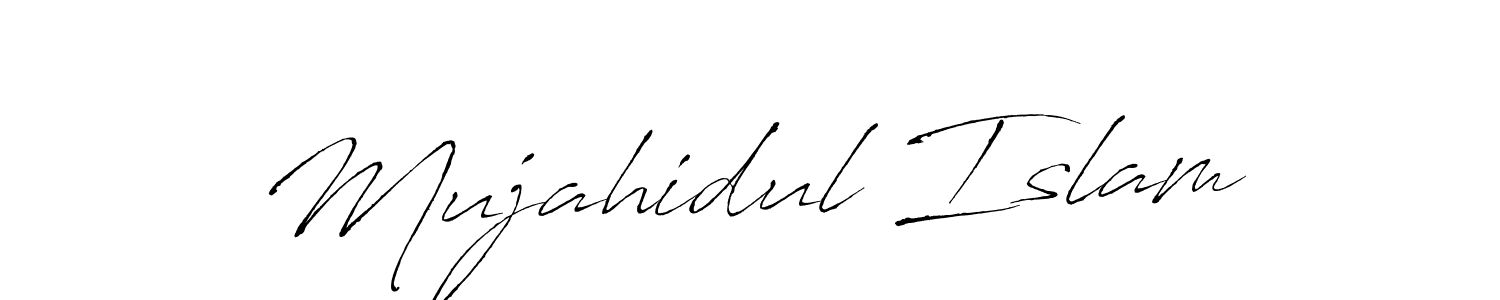 Make a beautiful signature design for name Mujahidul Islam. With this signature (Antro_Vectra) style, you can create a handwritten signature for free. Mujahidul Islam signature style 6 images and pictures png