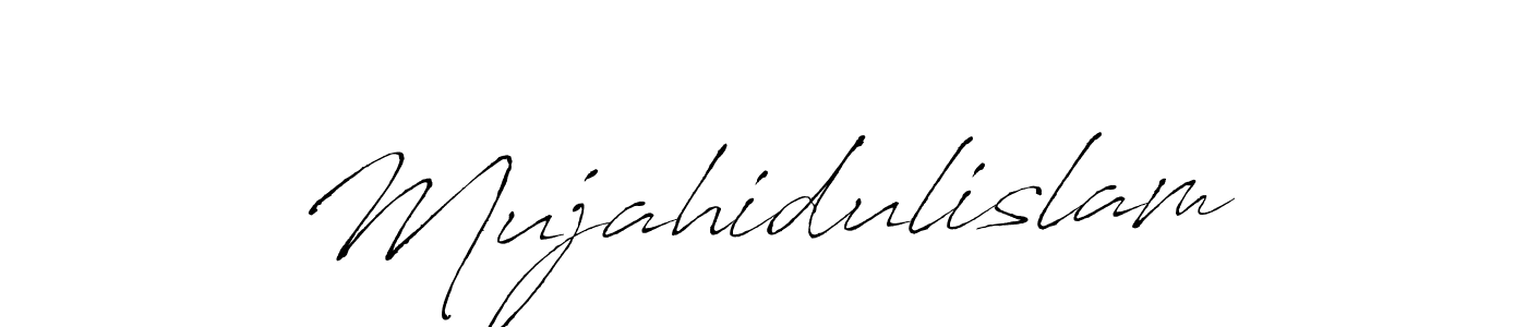 Design your own signature with our free online signature maker. With this signature software, you can create a handwritten (Antro_Vectra) signature for name Mujahidulislam. Mujahidulislam signature style 6 images and pictures png