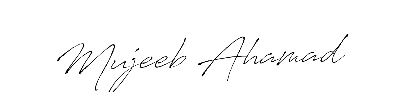 Mujeeb Ahamad stylish signature style. Best Handwritten Sign (Antro_Vectra) for my name. Handwritten Signature Collection Ideas for my name Mujeeb Ahamad. Mujeeb Ahamad signature style 6 images and pictures png