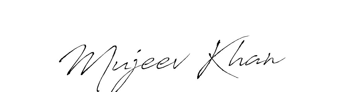 The best way (Antro_Vectra) to make a short signature is to pick only two or three words in your name. The name Mujeev Khan include a total of six letters. For converting this name. Mujeev Khan signature style 6 images and pictures png