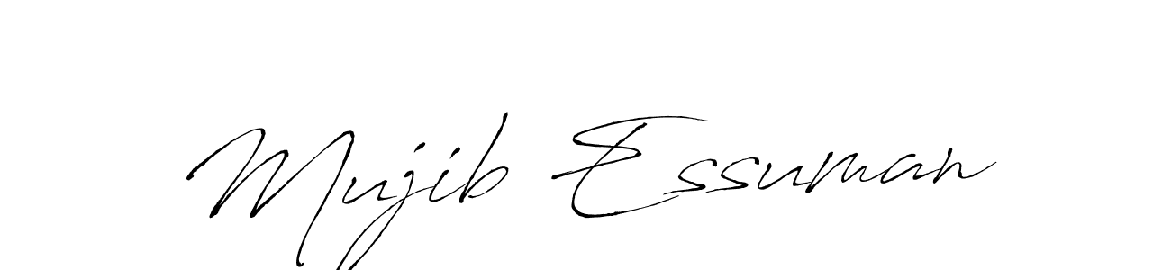 You should practise on your own different ways (Antro_Vectra) to write your name (Mujib Essuman) in signature. don't let someone else do it for you. Mujib Essuman signature style 6 images and pictures png