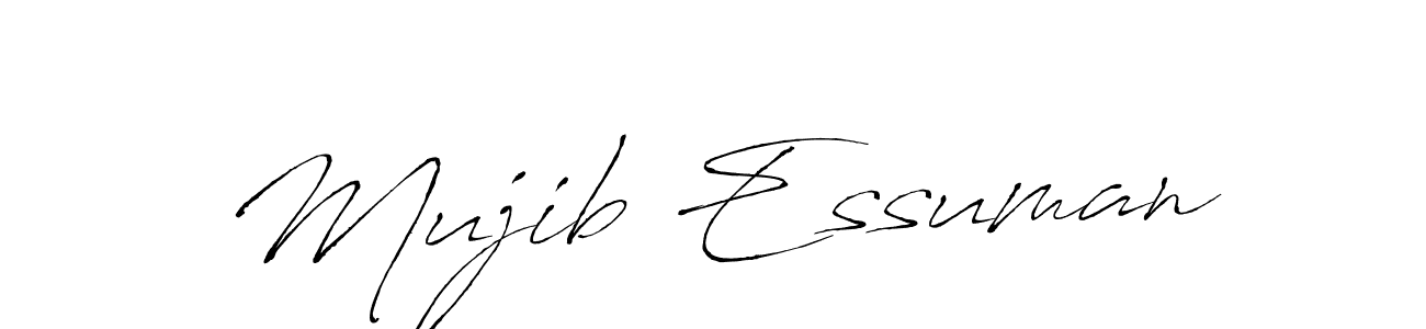 You should practise on your own different ways (Antro_Vectra) to write your name (Mujib Essuman) in signature. don't let someone else do it for you. Mujib Essuman signature style 6 images and pictures png