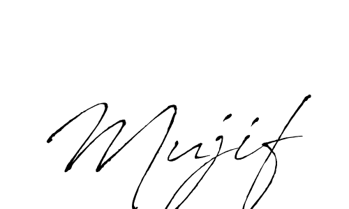 The best way (Antro_Vectra) to make a short signature is to pick only two or three words in your name. The name Mujif include a total of six letters. For converting this name. Mujif signature style 6 images and pictures png