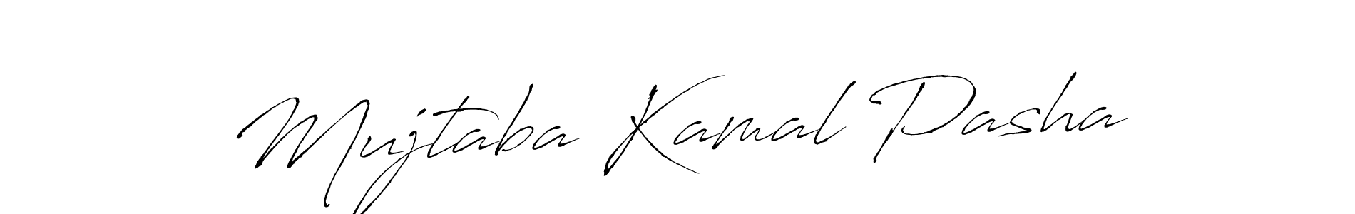 How to make Mujtaba Kamal Pasha name signature. Use Antro_Vectra style for creating short signs online. This is the latest handwritten sign. Mujtaba Kamal Pasha signature style 6 images and pictures png