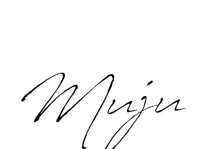 Make a beautiful signature design for name Muju. With this signature (Antro_Vectra) style, you can create a handwritten signature for free. Muju signature style 6 images and pictures png