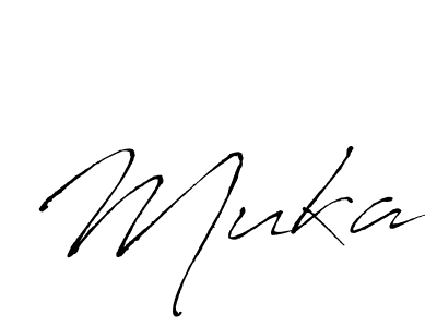 Make a beautiful signature design for name Muka. With this signature (Antro_Vectra) style, you can create a handwritten signature for free. Muka signature style 6 images and pictures png