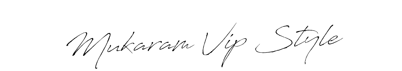 Also we have Mukaram Vip Style name is the best signature style. Create professional handwritten signature collection using Antro_Vectra autograph style. Mukaram Vip Style signature style 6 images and pictures png