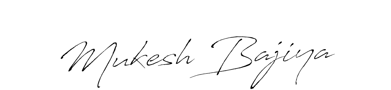 Design your own signature with our free online signature maker. With this signature software, you can create a handwritten (Antro_Vectra) signature for name Mukesh Bajiya. Mukesh Bajiya signature style 6 images and pictures png