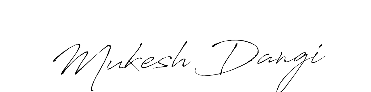 How to make Mukesh Dangi name signature. Use Antro_Vectra style for creating short signs online. This is the latest handwritten sign. Mukesh Dangi signature style 6 images and pictures png