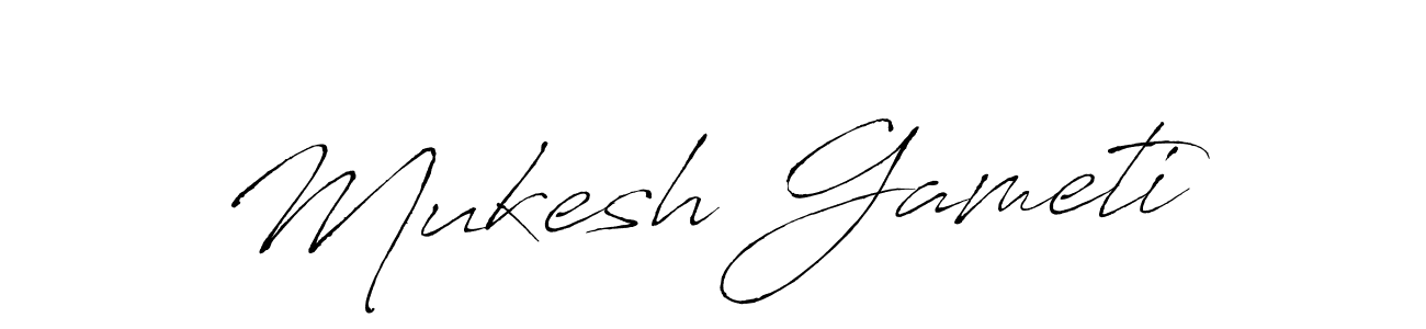 Create a beautiful signature design for name Mukesh Gameti. With this signature (Antro_Vectra) fonts, you can make a handwritten signature for free. Mukesh Gameti signature style 6 images and pictures png