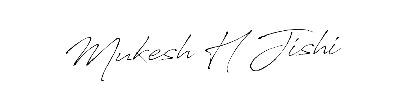 Use a signature maker to create a handwritten signature online. With this signature software, you can design (Antro_Vectra) your own signature for name Mukesh H Jishi. Mukesh H Jishi signature style 6 images and pictures png