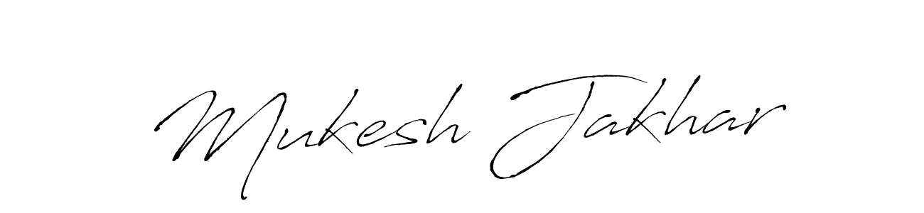 Make a beautiful signature design for name Mukesh Jakhar. With this signature (Antro_Vectra) style, you can create a handwritten signature for free. Mukesh Jakhar signature style 6 images and pictures png