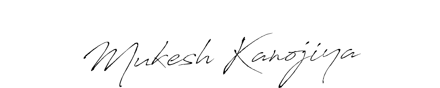 How to make Mukesh Kanojiya name signature. Use Antro_Vectra style for creating short signs online. This is the latest handwritten sign. Mukesh Kanojiya signature style 6 images and pictures png