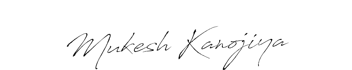 Design your own signature with our free online signature maker. With this signature software, you can create a handwritten (Antro_Vectra) signature for name Mukesh Kanojiya. Mukesh Kanojiya signature style 6 images and pictures png