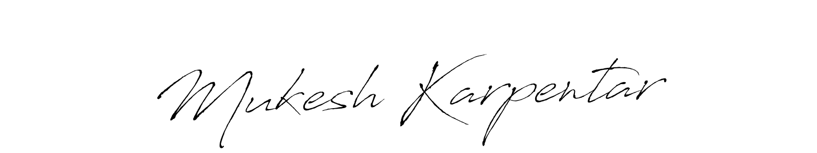 Also You can easily find your signature by using the search form. We will create Mukesh Karpentar name handwritten signature images for you free of cost using Antro_Vectra sign style. Mukesh Karpentar signature style 6 images and pictures png