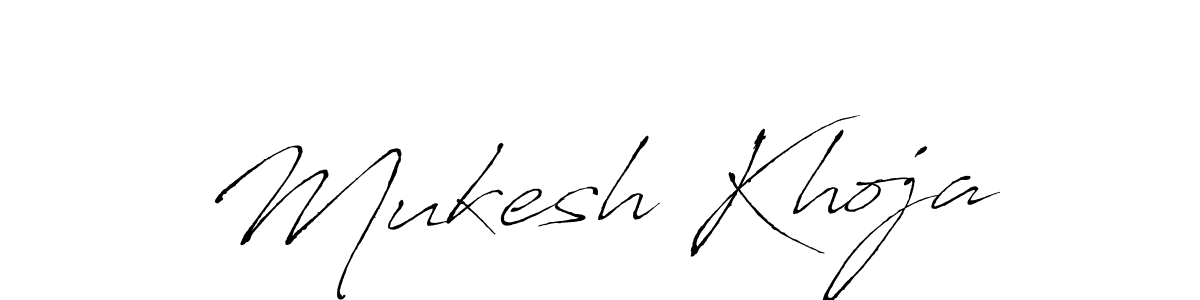 Design your own signature with our free online signature maker. With this signature software, you can create a handwritten (Antro_Vectra) signature for name Mukesh Khoja. Mukesh Khoja signature style 6 images and pictures png