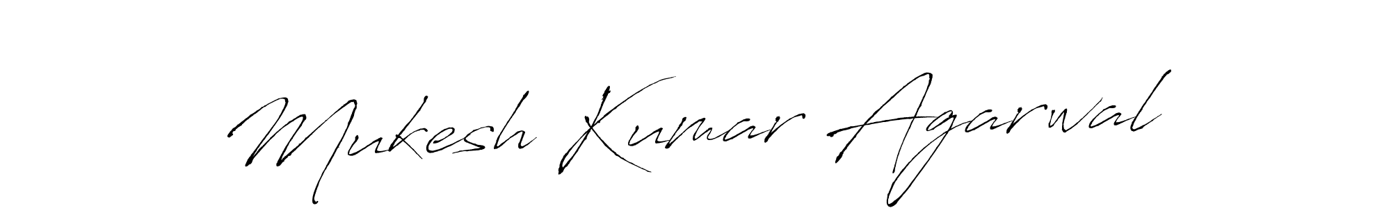 How to make Mukesh Kumar Agarwal name signature. Use Antro_Vectra style for creating short signs online. This is the latest handwritten sign. Mukesh Kumar Agarwal signature style 6 images and pictures png