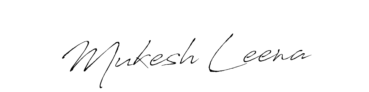 Mukesh Leena stylish signature style. Best Handwritten Sign (Antro_Vectra) for my name. Handwritten Signature Collection Ideas for my name Mukesh Leena. Mukesh Leena signature style 6 images and pictures png