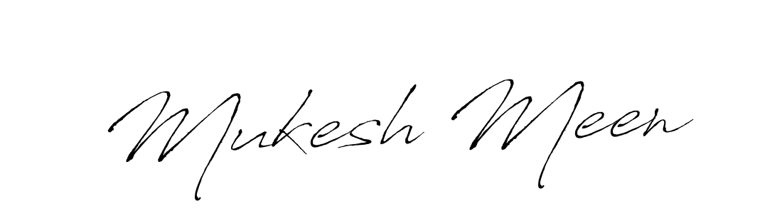 How to make Mukesh Meen name signature. Use Antro_Vectra style for creating short signs online. This is the latest handwritten sign. Mukesh Meen signature style 6 images and pictures png