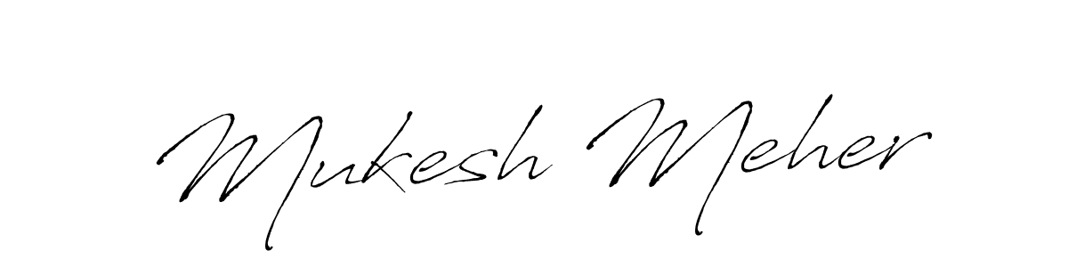 How to make Mukesh Meher signature? Antro_Vectra is a professional autograph style. Create handwritten signature for Mukesh Meher name. Mukesh Meher signature style 6 images and pictures png