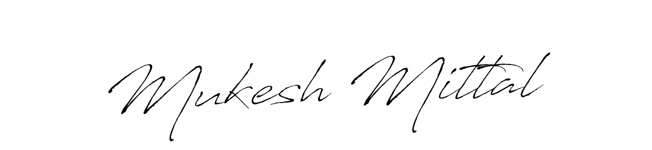 How to make Mukesh Mittal name signature. Use Antro_Vectra style for creating short signs online. This is the latest handwritten sign. Mukesh Mittal signature style 6 images and pictures png