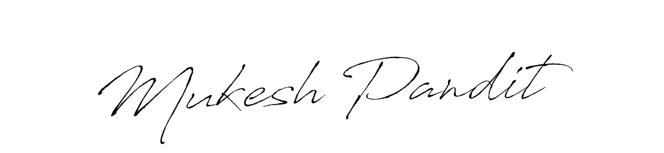 Make a beautiful signature design for name Mukesh Pandit. With this signature (Antro_Vectra) style, you can create a handwritten signature for free. Mukesh Pandit signature style 6 images and pictures png