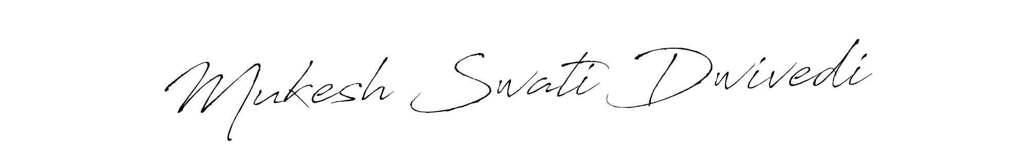 if you are searching for the best signature style for your name Mukesh Swati Dwivedi. so please give up your signature search. here we have designed multiple signature styles  using Antro_Vectra. Mukesh Swati Dwivedi signature style 6 images and pictures png