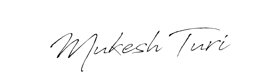 Make a beautiful signature design for name Mukesh Turi. With this signature (Antro_Vectra) style, you can create a handwritten signature for free. Mukesh Turi signature style 6 images and pictures png