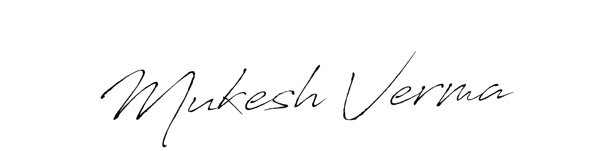 How to make Mukesh Verma name signature. Use Antro_Vectra style for creating short signs online. This is the latest handwritten sign. Mukesh Verma signature style 6 images and pictures png