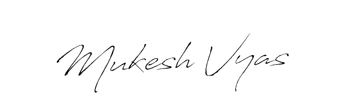 Make a beautiful signature design for name Mukesh Vyas. With this signature (Antro_Vectra) style, you can create a handwritten signature for free. Mukesh Vyas signature style 6 images and pictures png