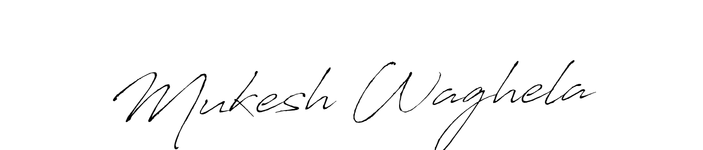 Mukesh Waghela stylish signature style. Best Handwritten Sign (Antro_Vectra) for my name. Handwritten Signature Collection Ideas for my name Mukesh Waghela. Mukesh Waghela signature style 6 images and pictures png