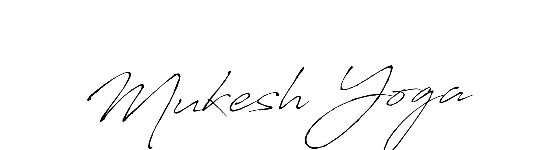 Make a beautiful signature design for name Mukesh Yoga. With this signature (Antro_Vectra) style, you can create a handwritten signature for free. Mukesh Yoga signature style 6 images and pictures png