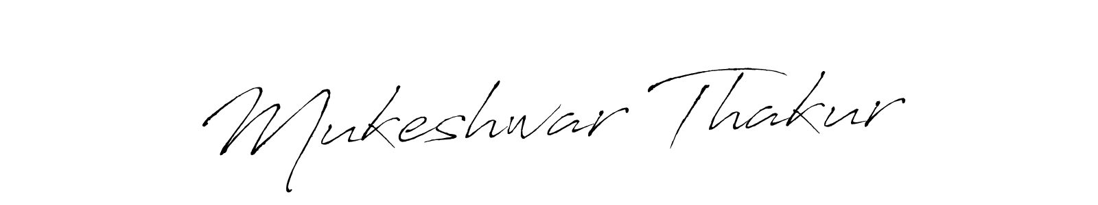 Create a beautiful signature design for name Mukeshwar Thakur. With this signature (Antro_Vectra) fonts, you can make a handwritten signature for free. Mukeshwar Thakur signature style 6 images and pictures png