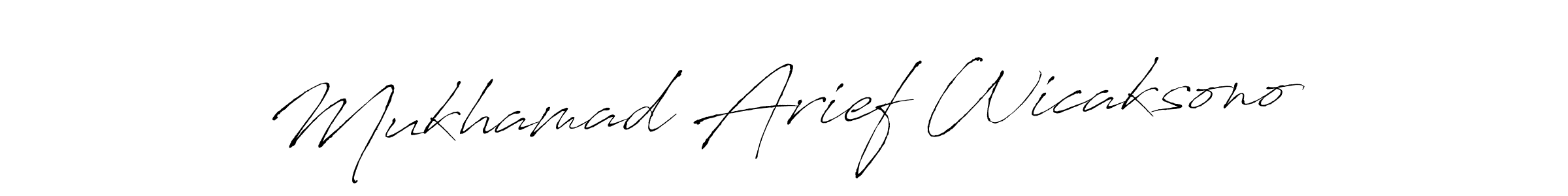 You can use this online signature creator to create a handwritten signature for the name Mukhamad Arief Wicaksono. This is the best online autograph maker. Mukhamad Arief Wicaksono signature style 6 images and pictures png