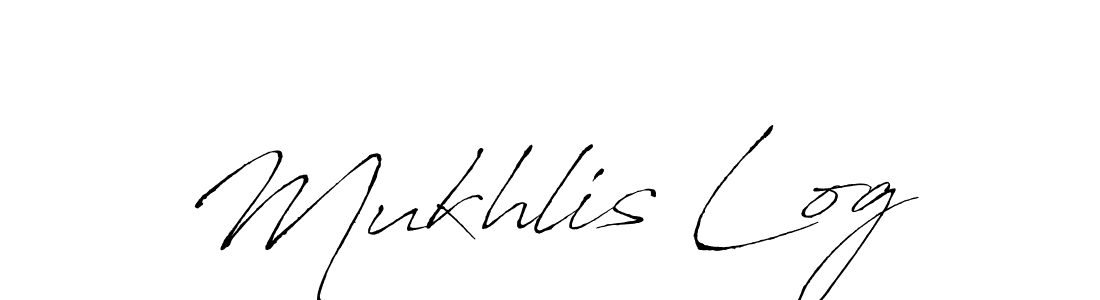 Create a beautiful signature design for name Mukhlis Log. With this signature (Antro_Vectra) fonts, you can make a handwritten signature for free. Mukhlis Log signature style 6 images and pictures png