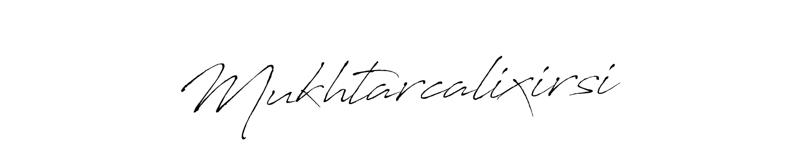 Make a beautiful signature design for name Mukhtarcalixirsi. With this signature (Antro_Vectra) style, you can create a handwritten signature for free. Mukhtarcalixirsi signature style 6 images and pictures png
