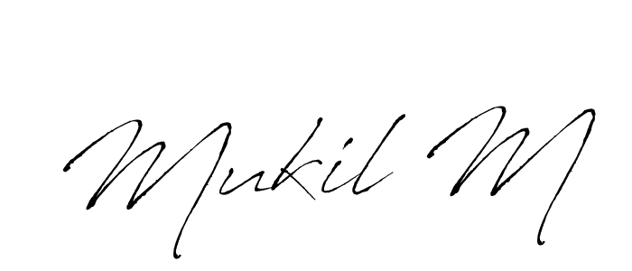 Mukil M stylish signature style. Best Handwritten Sign (Antro_Vectra) for my name. Handwritten Signature Collection Ideas for my name Mukil M. Mukil M signature style 6 images and pictures png