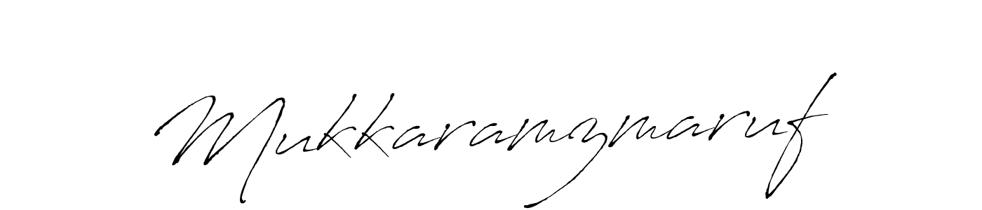 Also we have Mukkaramzmaruf name is the best signature style. Create professional handwritten signature collection using Antro_Vectra autograph style. Mukkaramzmaruf signature style 6 images and pictures png