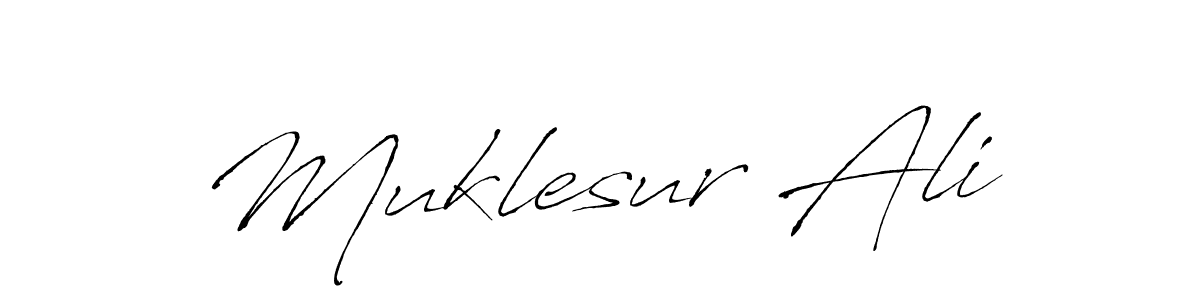 Also You can easily find your signature by using the search form. We will create Muklesur Ali name handwritten signature images for you free of cost using Antro_Vectra sign style. Muklesur Ali signature style 6 images and pictures png