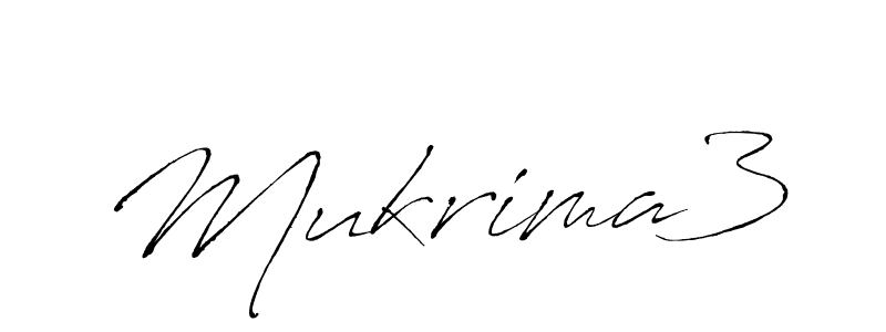 Make a beautiful signature design for name Mukrima3. With this signature (Antro_Vectra) style, you can create a handwritten signature for free. Mukrima3 signature style 6 images and pictures png
