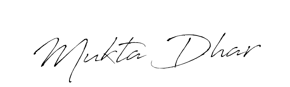 Use a signature maker to create a handwritten signature online. With this signature software, you can design (Antro_Vectra) your own signature for name Mukta Dhar. Mukta Dhar signature style 6 images and pictures png