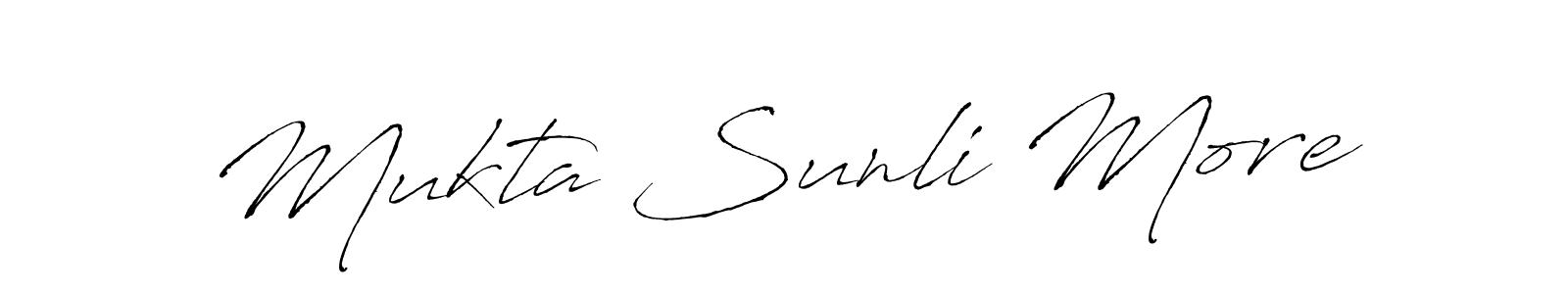 Make a beautiful signature design for name Mukta Sunli More. Use this online signature maker to create a handwritten signature for free. Mukta Sunli More signature style 6 images and pictures png