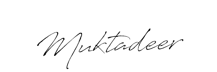 Design your own signature with our free online signature maker. With this signature software, you can create a handwritten (Antro_Vectra) signature for name Muktadeer. Muktadeer signature style 6 images and pictures png