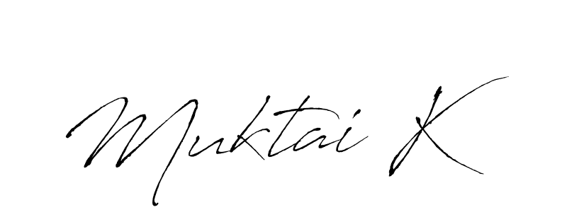 Create a beautiful signature design for name Muktai K. With this signature (Antro_Vectra) fonts, you can make a handwritten signature for free. Muktai K signature style 6 images and pictures png