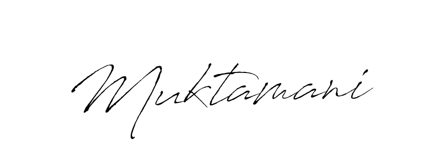 Make a beautiful signature design for name Muktamani. With this signature (Antro_Vectra) style, you can create a handwritten signature for free. Muktamani signature style 6 images and pictures png