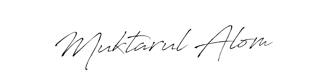 The best way (Antro_Vectra) to make a short signature is to pick only two or three words in your name. The name Muktarul Alom include a total of six letters. For converting this name. Muktarul Alom signature style 6 images and pictures png