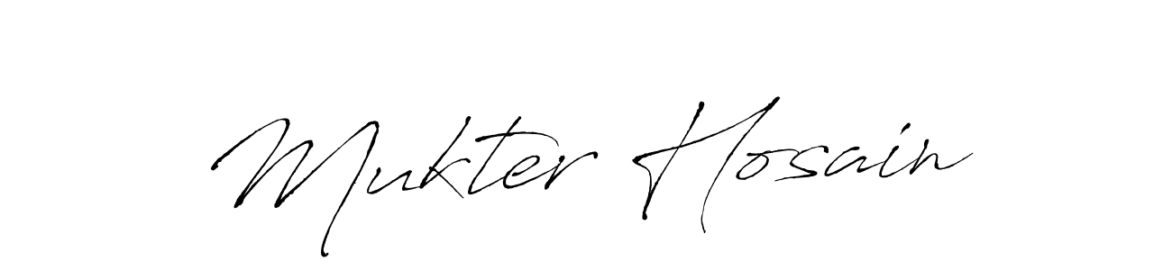 Design your own signature with our free online signature maker. With this signature software, you can create a handwritten (Antro_Vectra) signature for name Mukter Hosain. Mukter Hosain signature style 6 images and pictures png