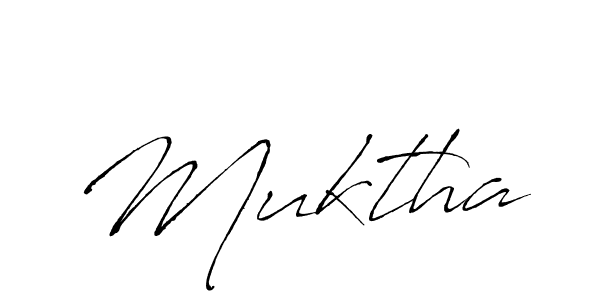 Make a beautiful signature design for name Muktha. With this signature (Antro_Vectra) style, you can create a handwritten signature for free. Muktha signature style 6 images and pictures png