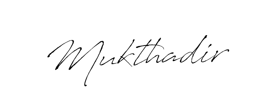 Use a signature maker to create a handwritten signature online. With this signature software, you can design (Antro_Vectra) your own signature for name Mukthadir. Mukthadir signature style 6 images and pictures png