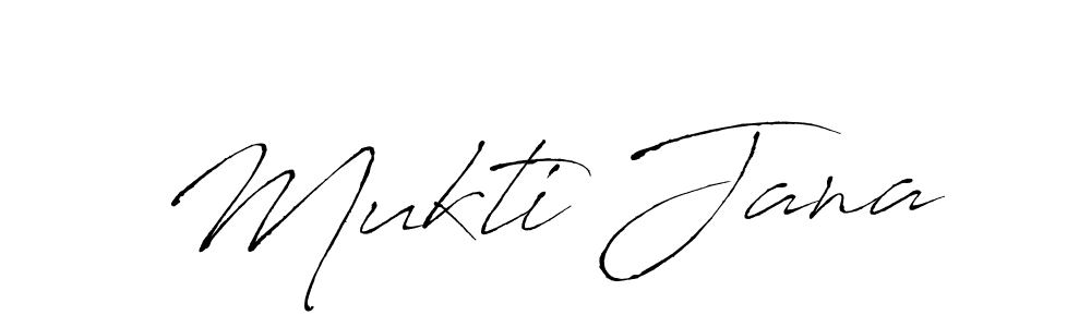 Also we have Mukti Jana name is the best signature style. Create professional handwritten signature collection using Antro_Vectra autograph style. Mukti Jana signature style 6 images and pictures png
